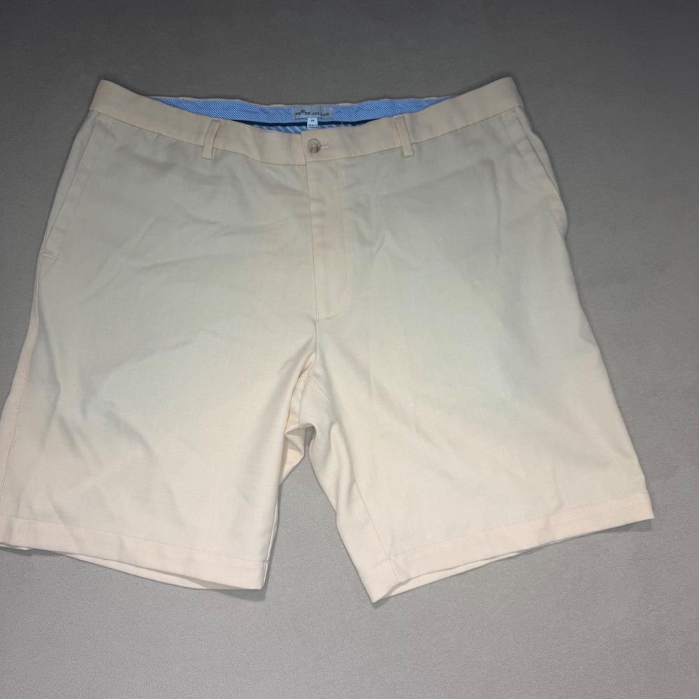 Peter Millar Crown Sport MS22BB88 Shorts Mens 38 Orange Melon Performance Golf